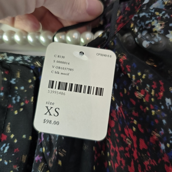 NWT Free People Anna Mini Dress Open Back Metallic Spots XS - Picture 12 of 12